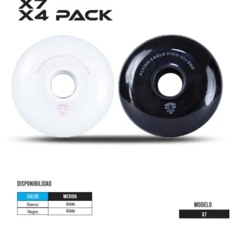 RUEDAS X7 PACK CON 4 80MM